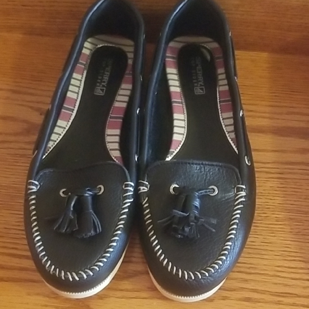 Sperry Black Tassel Loafers